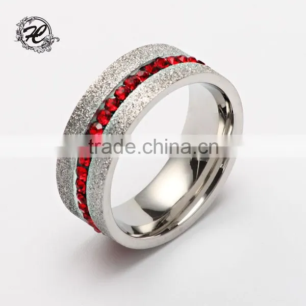 Titanium 316l Stainless Steel Engagement Rings With Stones Brushed Stainless Steel Wedding Ring Quality Choice