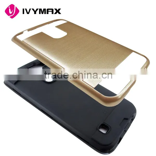 IVYMAX Best Seller Gold Shockproof Hard Bumper Soft Rugged Rubber Case Cover Skin for LG K7/ LG Tribute 5 LS675 photo-3