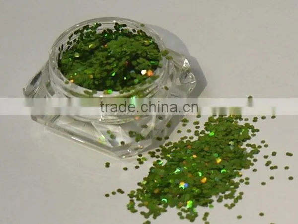 PET .040 Inch Laser Green Solvent Resistance UV Resistance Glitter Powder