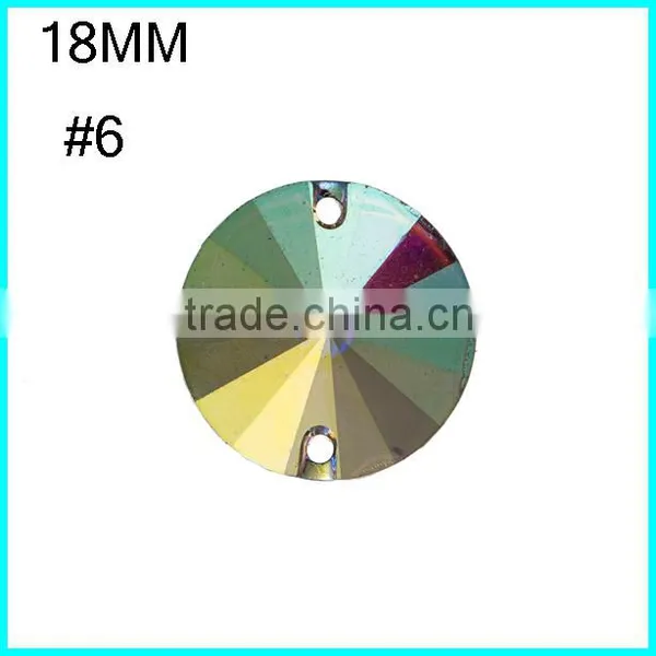 Round Acrylic Garment Stone 18mm, Sew On Acrylic Accessories, Acrylic For Jewlry photo-2
