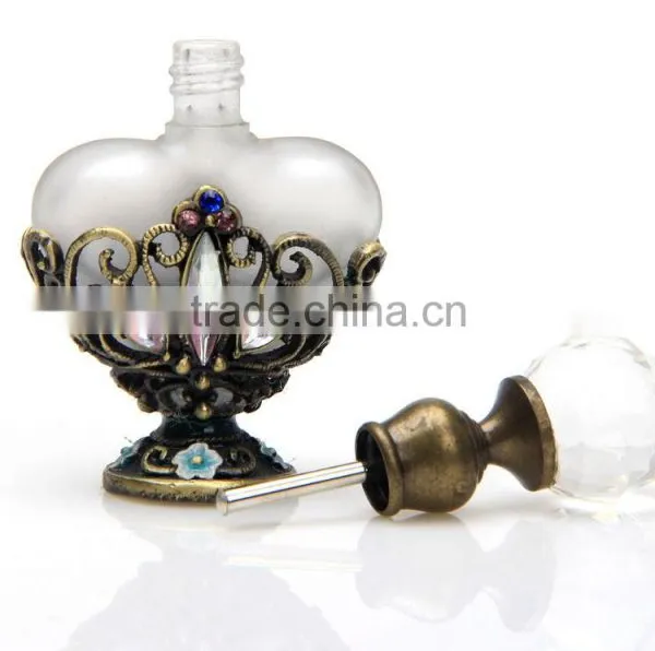 Glass Perfume Bottle With Diamond Metal Roller Ball photo-3