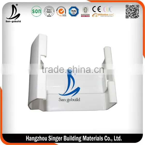 Plastic K-style Logo Printed 5.2'' Rainwater Drainage PVC Square Gutter photo-3