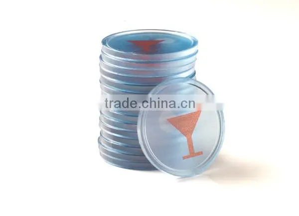 Printed Crystal Plastic Token Coins in Stock - Crystal - Cocktail