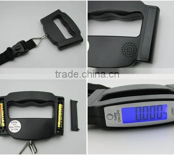 50kg Blue LCD Portable Digital Luggage Scale With Belt or Hook photo-4