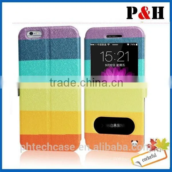 Colorful Drawing Style Leather Case for Iphone 6/6plus,For Iphone 6 6plus Leather Case Wallet photo-6
