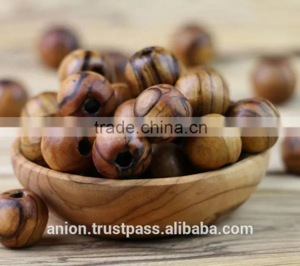Olive Wood Round Beads 14mm photo-2