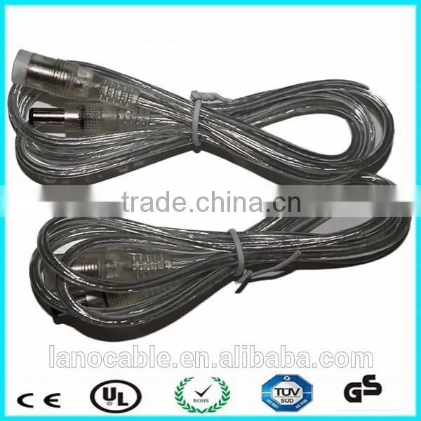 Transparent Screw Locking Male to Female 5521 dc Jack Cable photo-6