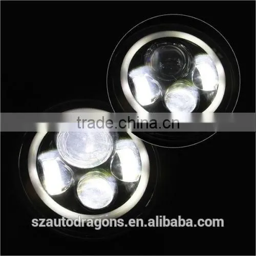 Jeep Wrangler JW JK CJ TJ LED Fog Headlamp Headlight Truck-Lite 27270C 7" Round photo-2