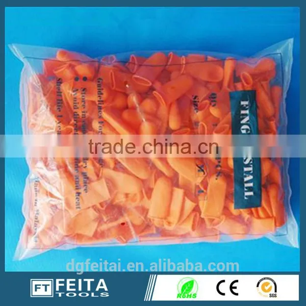 Orange Anti-slip ESD Rubber Latex Power Free Finger Cots photo-4