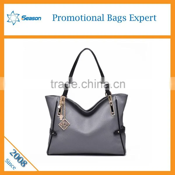 New Arrival Women's Leather Tote Shoulder Bag Plain Handbags Ladies 2016 photo-3