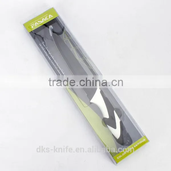 KP1302SPB New Packing With PVC Box Non-stick Coating 8 Inch Carving Colored Kitchen Cooking Knife