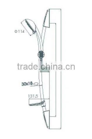 JOMOO New WaterMark CertificationThree-function Chrome Finished Shower Set With Hose, Wall Bracket photo-3