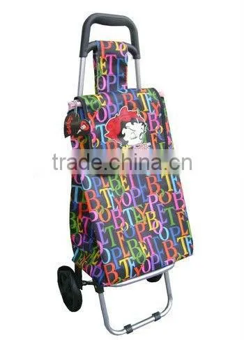The Letter Grocery Shopping Cart With 2 Wheels