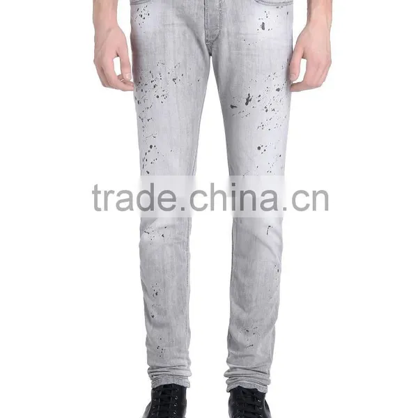 2015 Hot Sale Cheap Skinny Jeans For Men 100%Cotton Denim Wholesale Men Denim Jeans photo-3