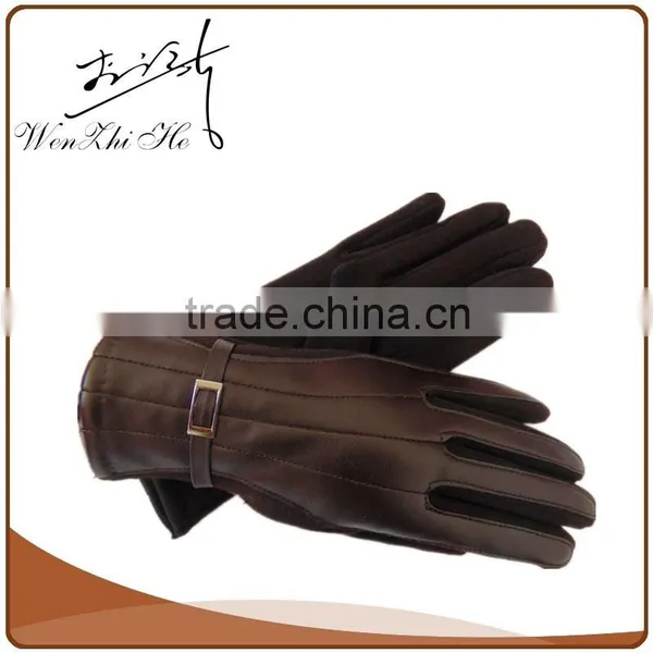 Preuim Animal Skin Leather Mankind Cheap Mountain Bike Gloves photo-2