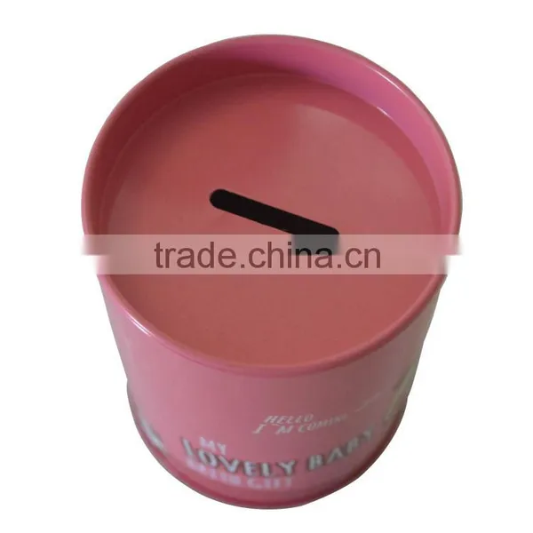 Customize Coin Round Bank Money Saving Tin Boxes/Round Tin Coin Bank,Round Tin Money Box Gift Piggy Bank photo-2