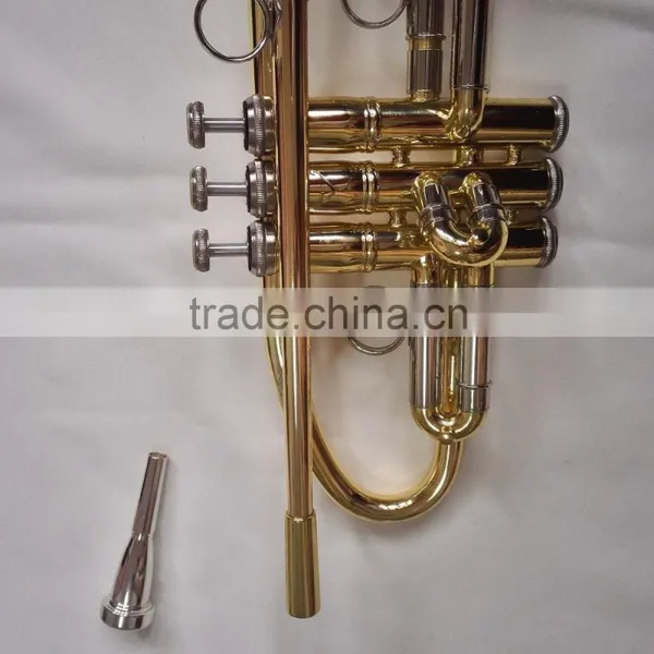Professinal Trumpet Gold Lacquered Finish Musical Instruments photo-4