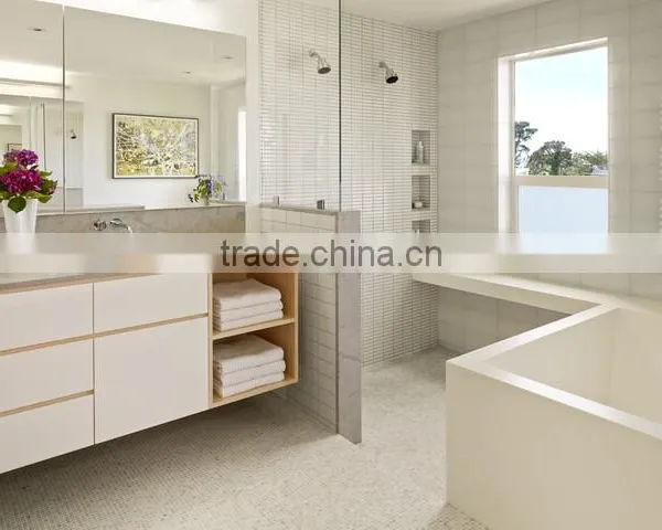 Modular European Style Melamine Bathroom Set Led Cabinet Light photo-4