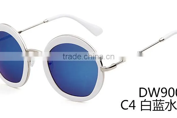 YWGX Past FDA CE UV400 Test Reminiscent Colorful Pattern Best Round Classic Sunglasses photo-3