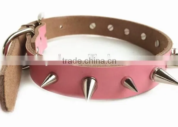 Hot Sale Cow Leather Dog Chains Dog Collar Chains Custom Metal Chain Dog Collar photo-3