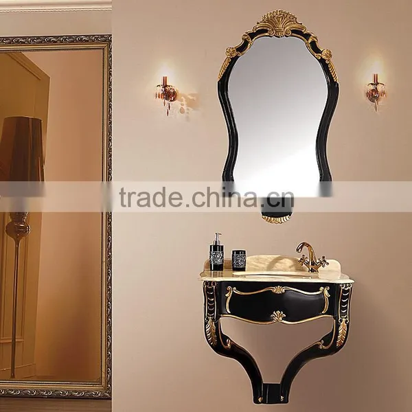 WTS-1466 Vintage Bathroom Design Luxury Wood Bathroom Furniture in White photo-6