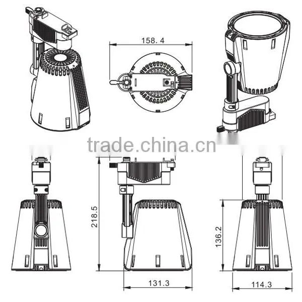 High Lumen Low Power Narrow Beam Angle Led Track Lamp 30w photo-3