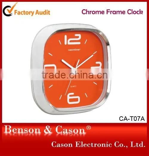 Chrome Frame Wall Clock for Square Shape photo-2