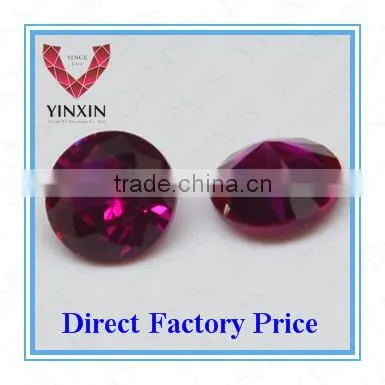 Shining High Quality Round Shaped Synthetic Ruby 8# Gems for Jewelry photo-2