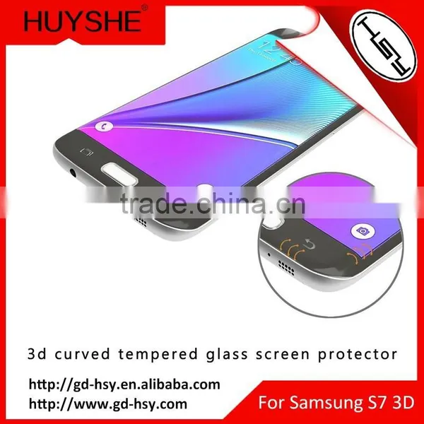 HUYSHE Hot Selling 3D Tempered Glass for Samsung Galaxy S7 Screen Protector photo-4