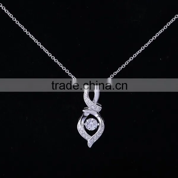 Solid 925silver Pendant Necklace Fashion Jewelry,crystal Perfet Pendant Necklace