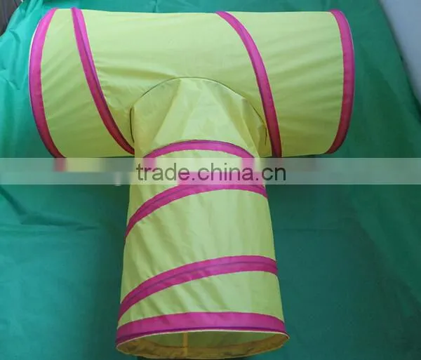 2015 New Arrive T Style Cat Tunnel Pet Toy Wholesale Candy Color Polytser Cat Tunnel photo-4