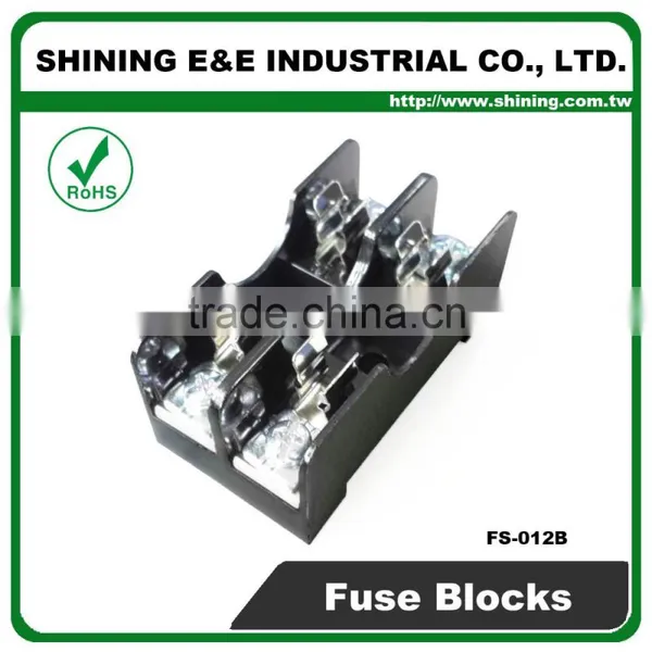 FS-012B 35mm Din Rail Mounted 600V 10A 2 Pole Midget Fuse Base photo-3
