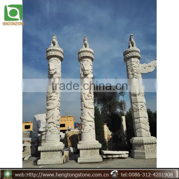 Natural Stone Roman Pillar Statue photo-2