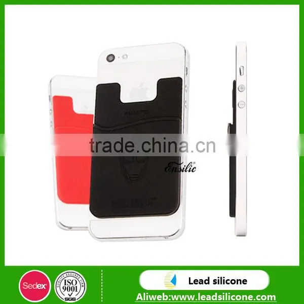 Low Price Silicone Card Pocket With 3M Sticker,High Quality Silicone Card Holder photo-3