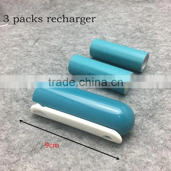 3 Pcs Folding Reusable Magic Hair Remover Sticky Roller Cloth Cleaning Lint Dust Brush With Double Blister Card Package photo-2