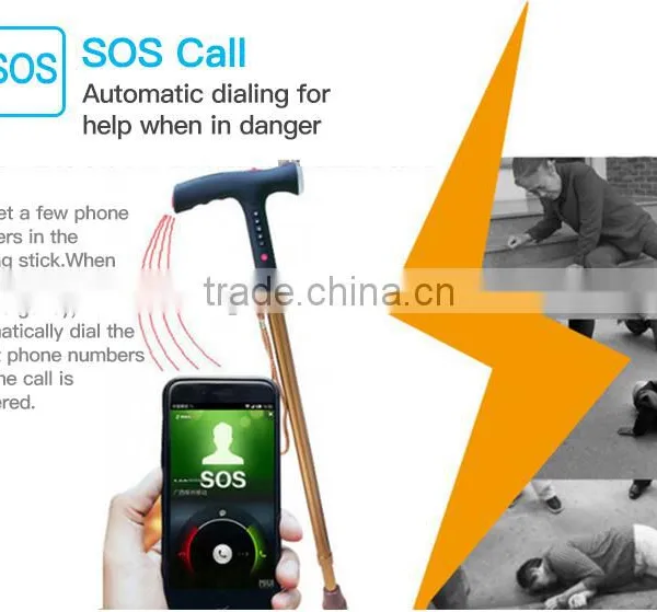 Multi-funcational Intelligent Walking Stik, Adjustable Height,Soft Rabber Base,Long Standby for One-time Charge,Big Button photo-4
