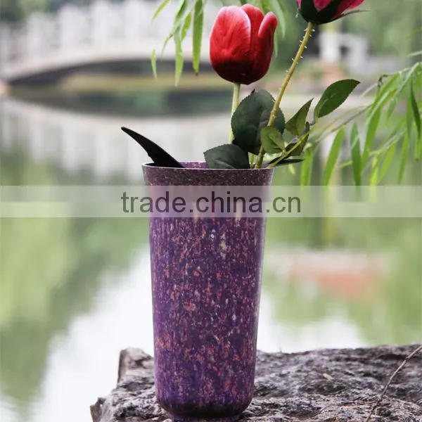 Biodegradable Round Bamboo Fiber Vase in Different Sizes photo-2