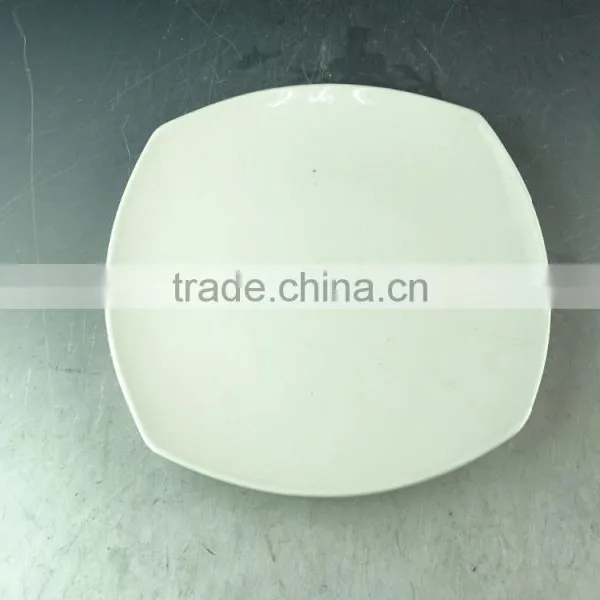 Wholesale White Ceramic Square Flat Dinner Plate for Daily Use photo-1