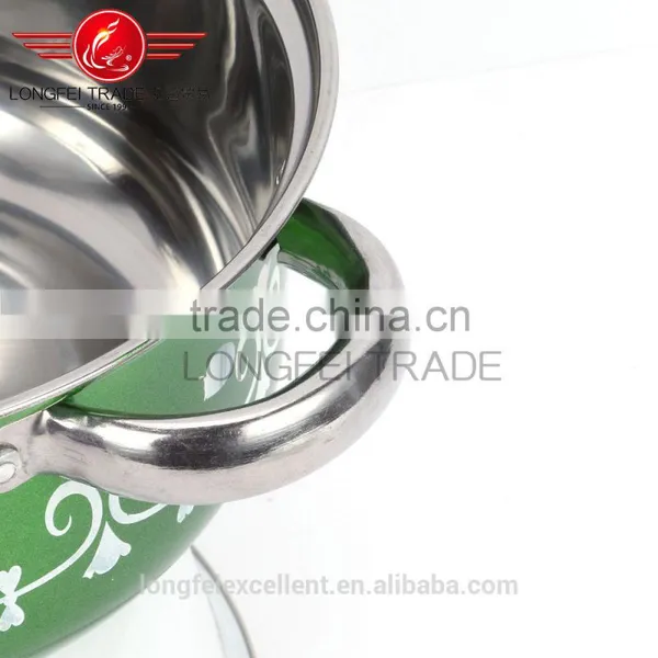 China Popular Shape High Quality Colorful Stainless Steel Soup Pot Set photo-2