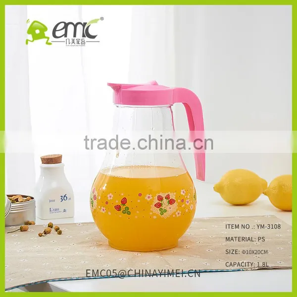 Wholsale Plastic Cold Water Kettle With Lid Juice /tea Bottle photo-3
