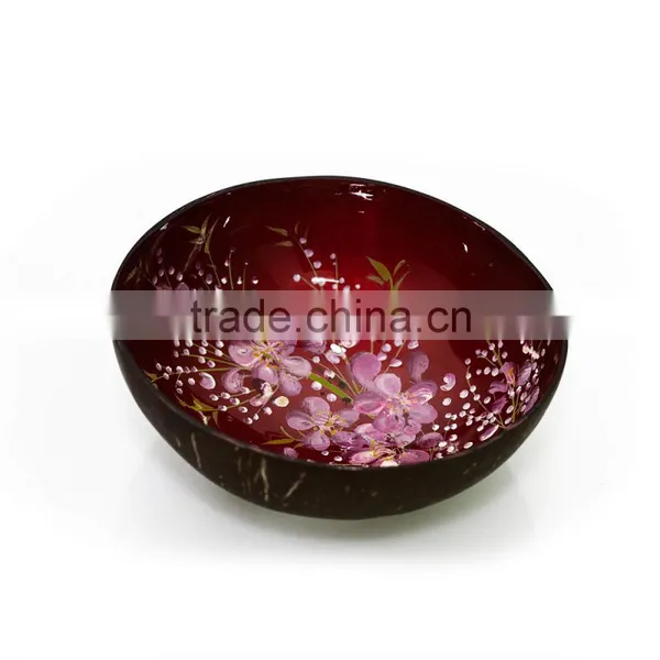 Cheap Price Handmade Vietnam Lacquer Coconut Bowl From Natural Coconut Shell Bowl photo-4