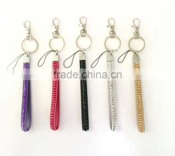 Promotion Gift PU Crystal Gem Lanyard, Swivel Snap Hooks, Key Ring Accembly, Acrylic Gem Key Chain photo-4