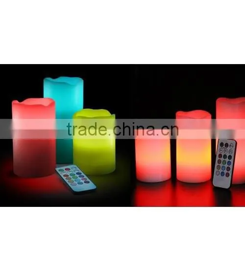 Glow Candles As Seen On TV Flameless Real Wax Luma Color Changing LED Remote NEW