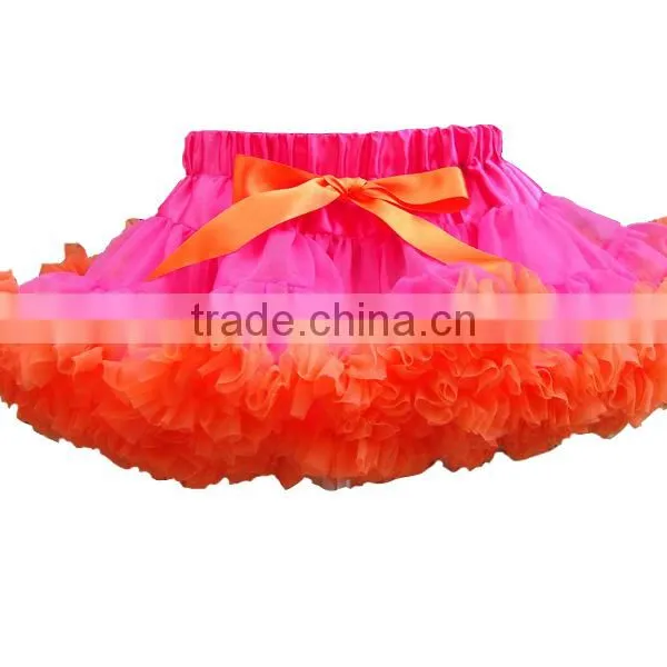 Lovely Pettiskirt Kids Birthday Party Dress Baby Girls Fancy Skirts Girl Pink Chiffon Skirt Boutique Dress photo-3