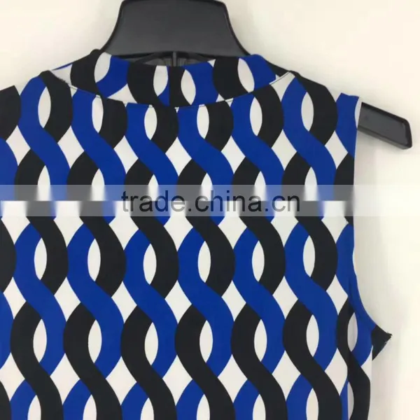 Women Clearance Lots Sleeveless Geometric Pattern Print Fashion Dress photo-6