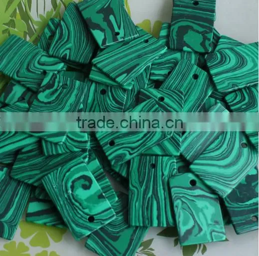 20*30 mm Synthetic Malachite Square Charms Diy Malachite Charms Jewelry Accessories for Earrings 2016 photo-3