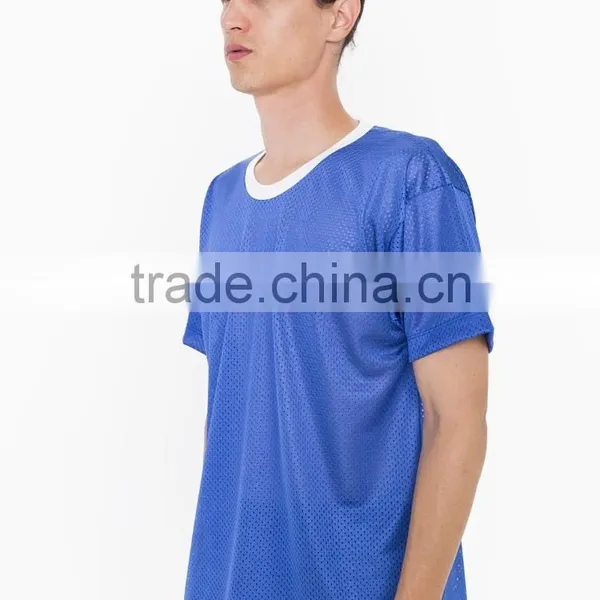 Moisture Wicking Poly Mesh Athiletic Tee Polyester Mesh Gym Sports Tshirt photo-2