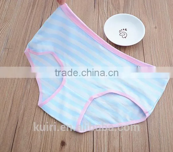 Women's Organic Cotton Underwear Stripe Panties Wide Color Chart High Quality photo-3