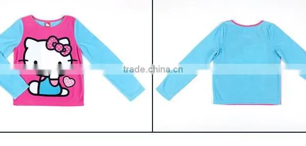 Children Pajama Set Polyester Sleeping Wear Hello Kitty Design photo-3