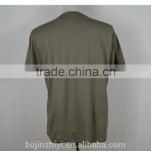 Custom Plain o Neck Tee Shirt Cotton Gray Color photo-2